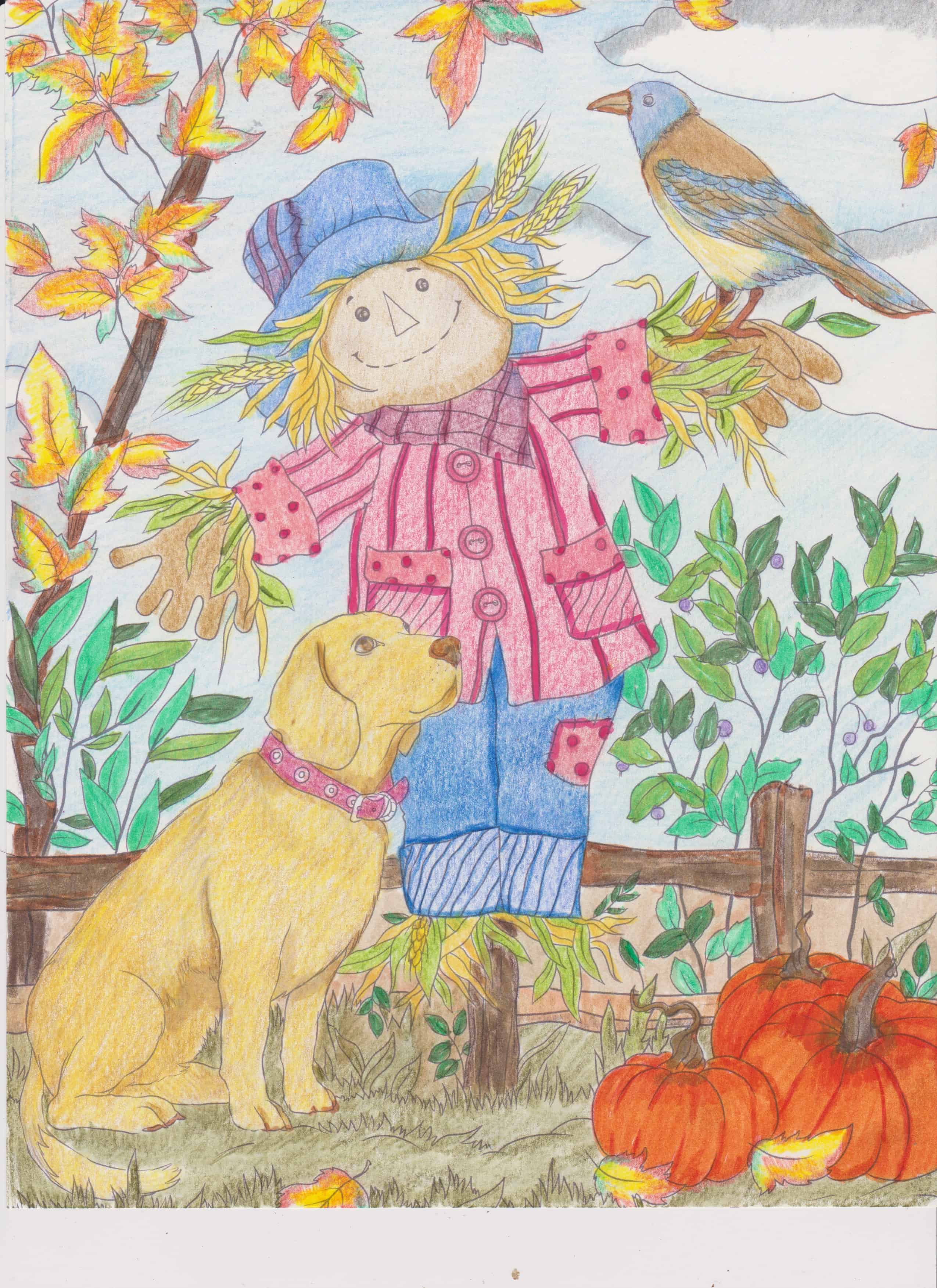 Dog and Scarecrow