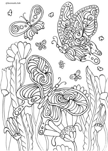 Animals and Birds – Butterflies and flowers