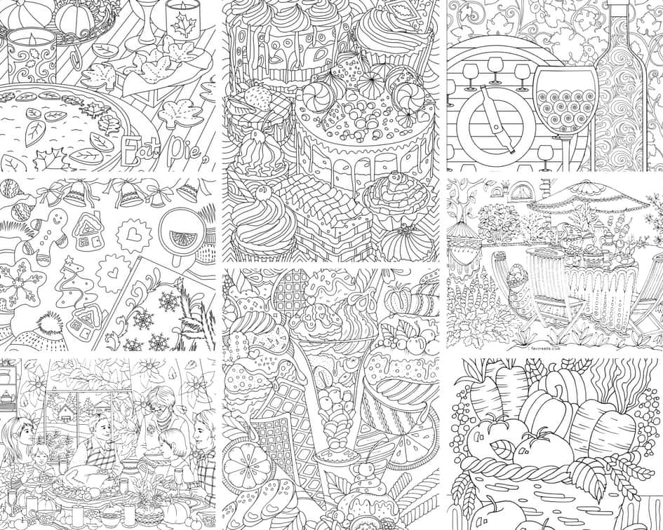Food and Drinks – 10 Coloring Pages