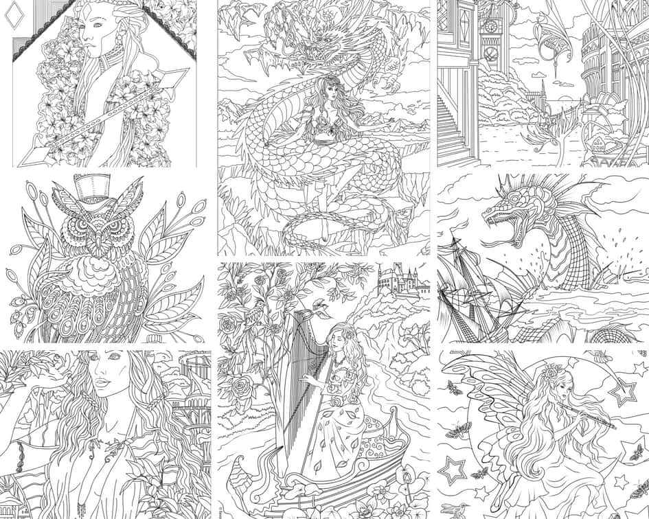 Fantasy World – 10 Coloring Pages