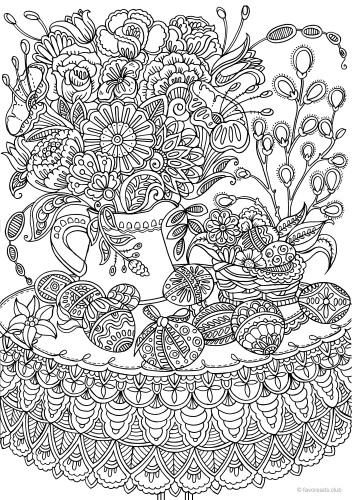 Easter Eggs and Flowers
