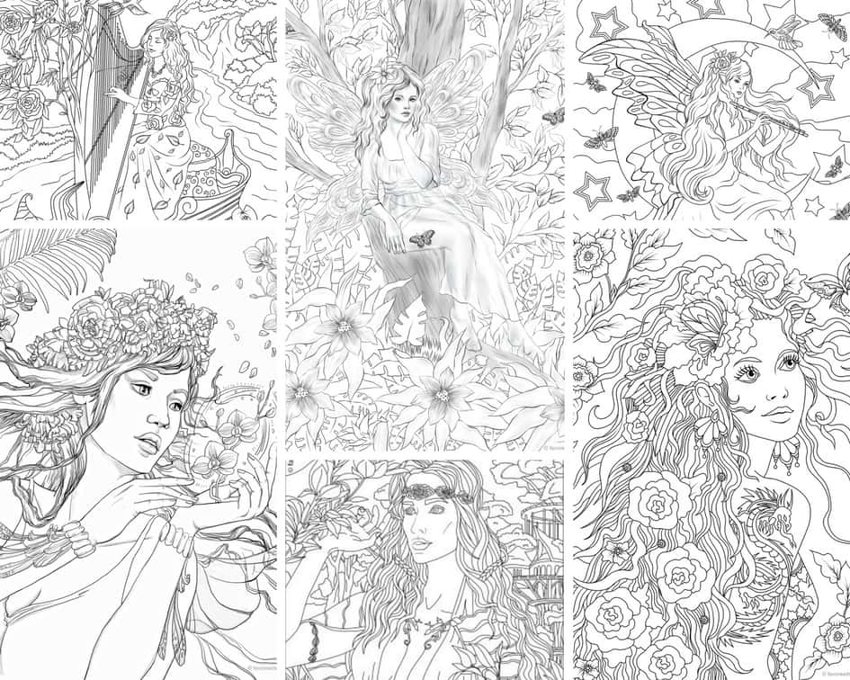 Charming Fairies – 10 Coloring Pages