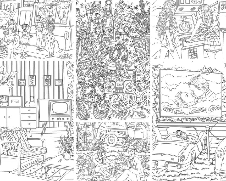 Good Old Days – 10 Coloring Pages