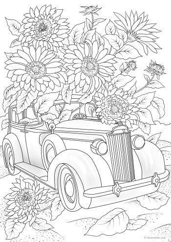 Car with Flowers