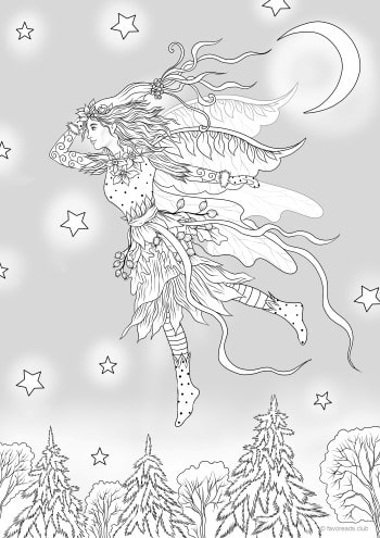 winter fairy – favoreads coloring club