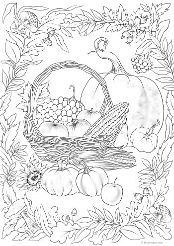 Autumn Veggies – Favoreads Coloring Club